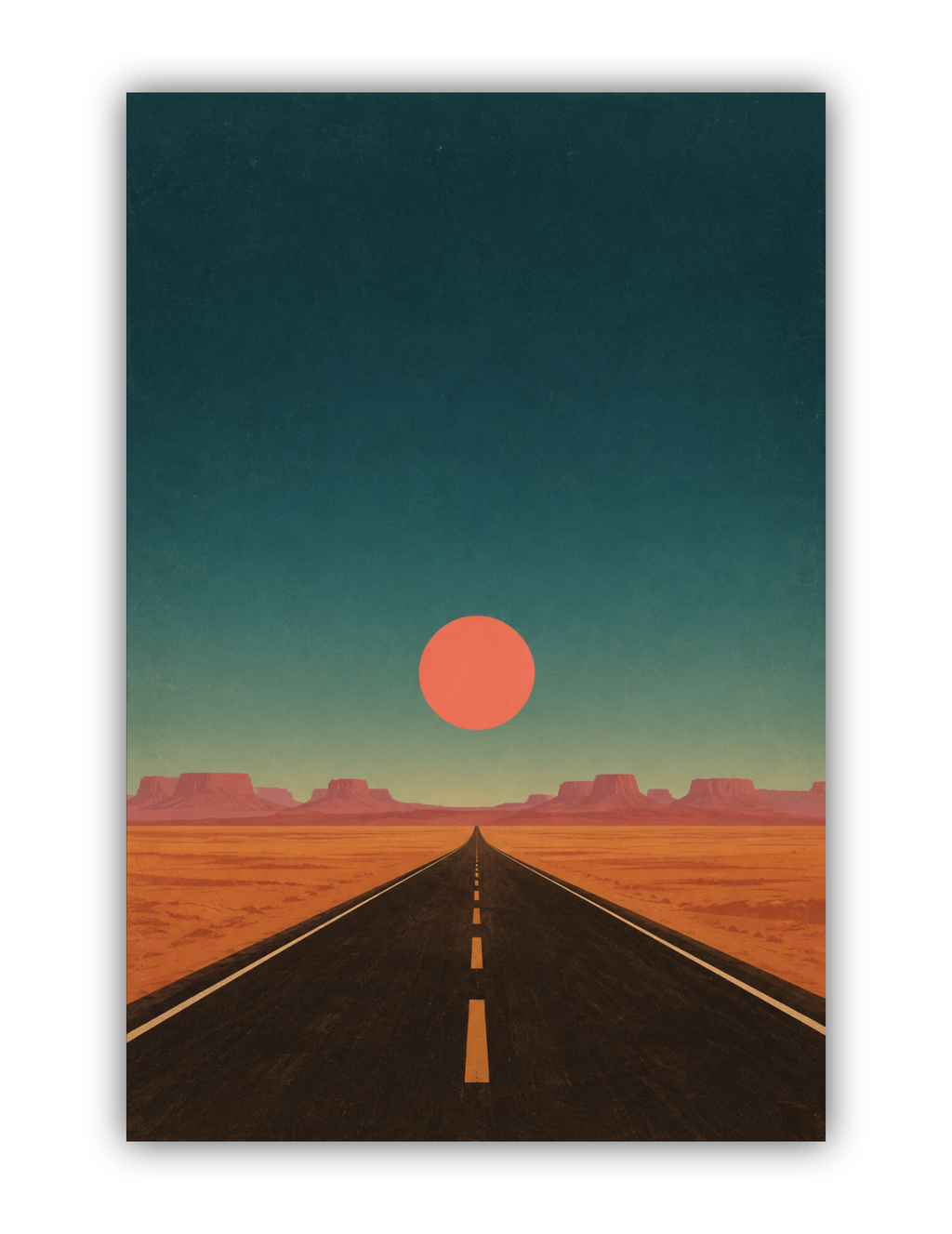Chungus Art — Highway Mirage canvas print