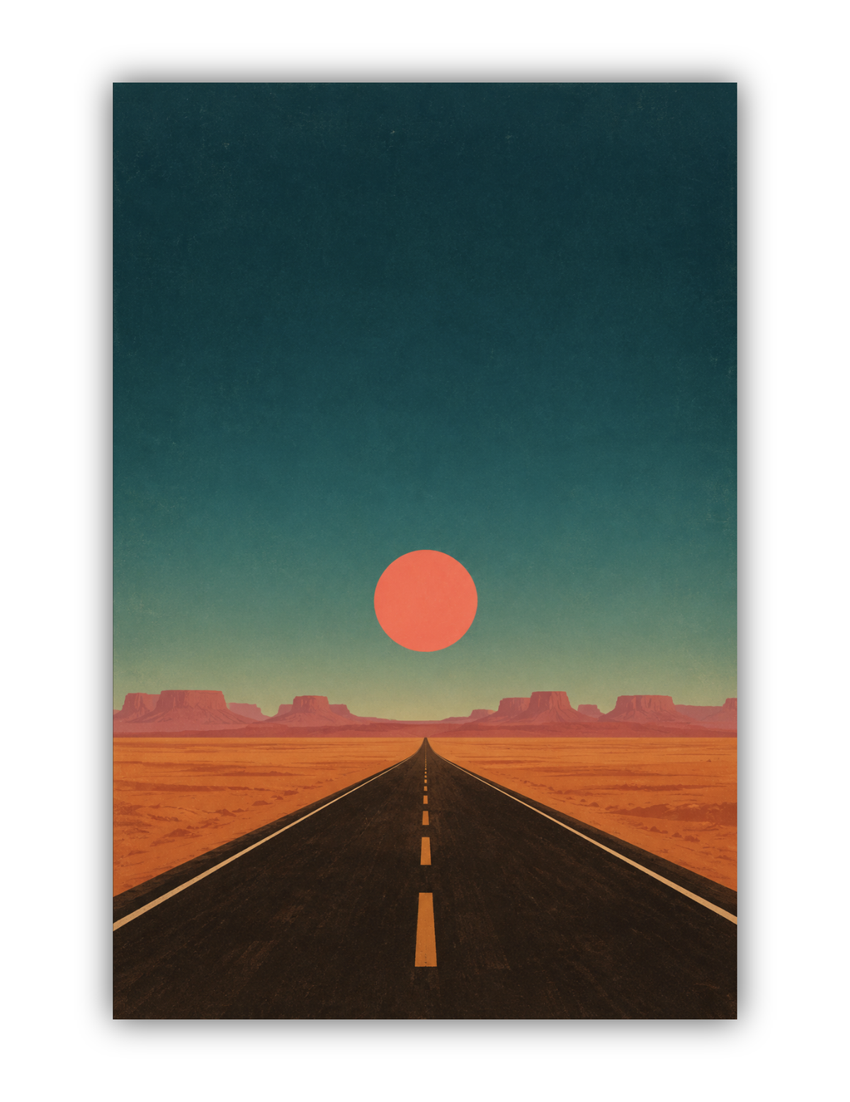 Chungus Art — Highway Mirage canvas print
